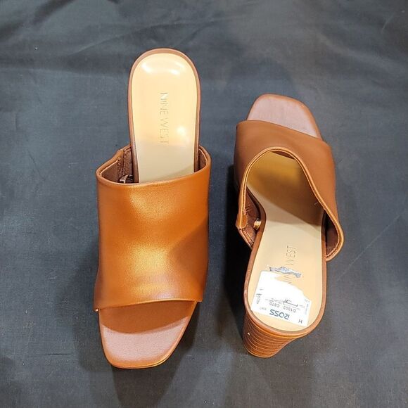 BRAND NEW NINE WEST PEEP TOE SLIPPERS WEDGE PLATFORM SANDAL - Picture 6 of 16